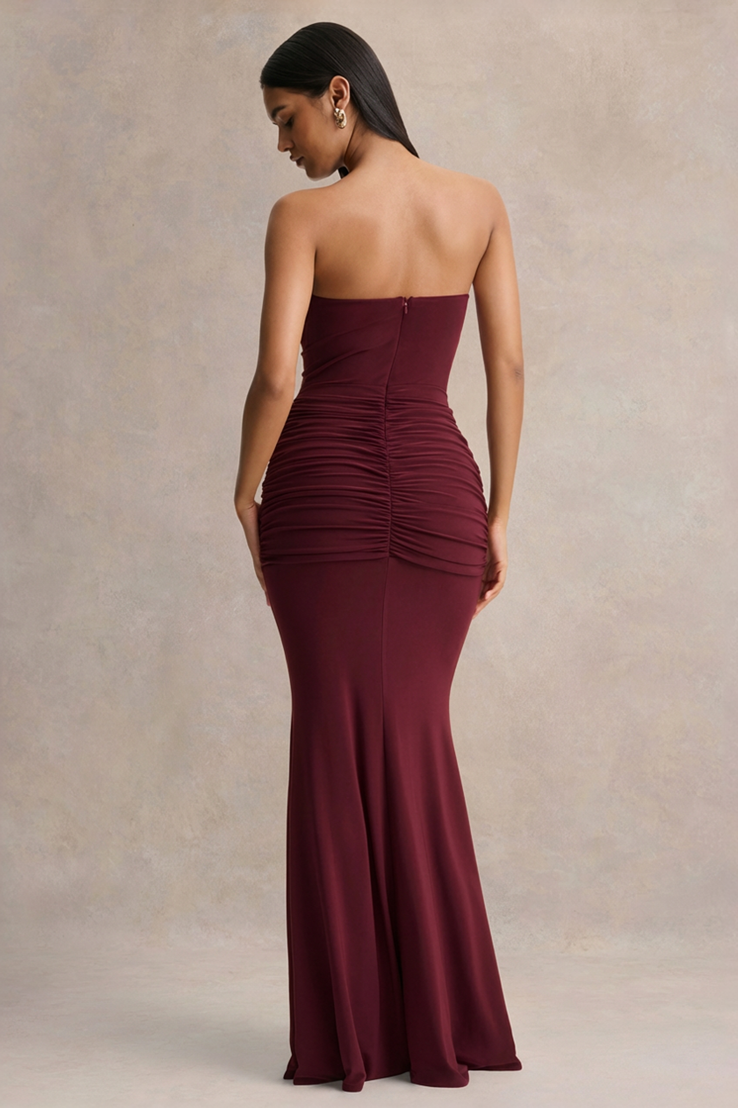 Elodia | Burgundy Bandeau Maxi