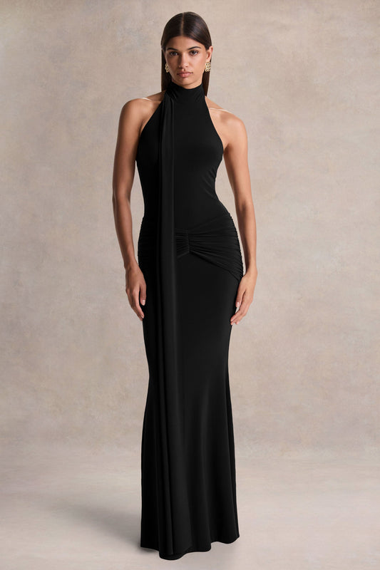 Hyla | Black High-Neck Maxi