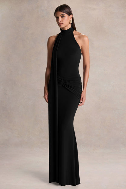 Hyla | Black High-Neck Maxi