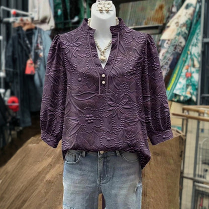 Vintage Floral Print Blouse