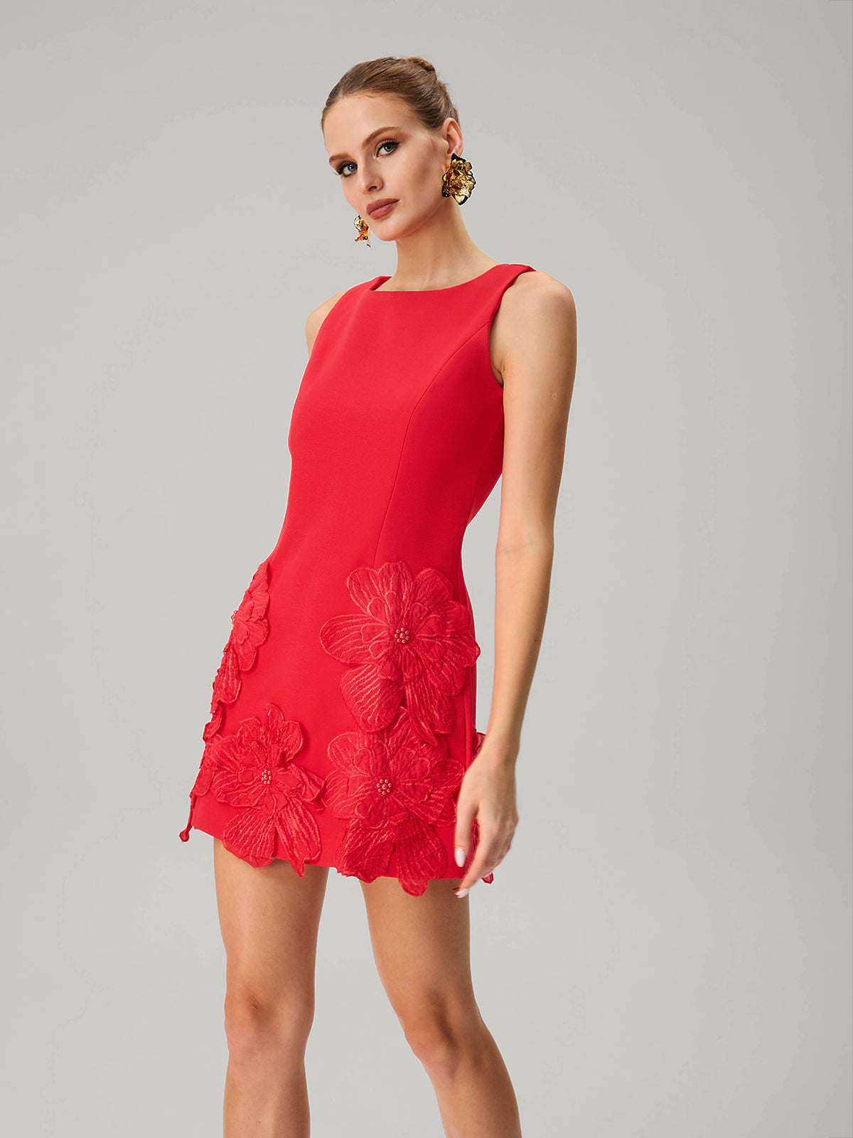 Jagmar Sleeveless Flower Mini Dress