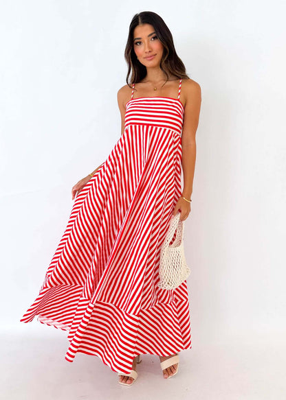 Colourfull Pleated Long Dress