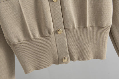 Tailored Knit Cardigan & Midi Skirt Set