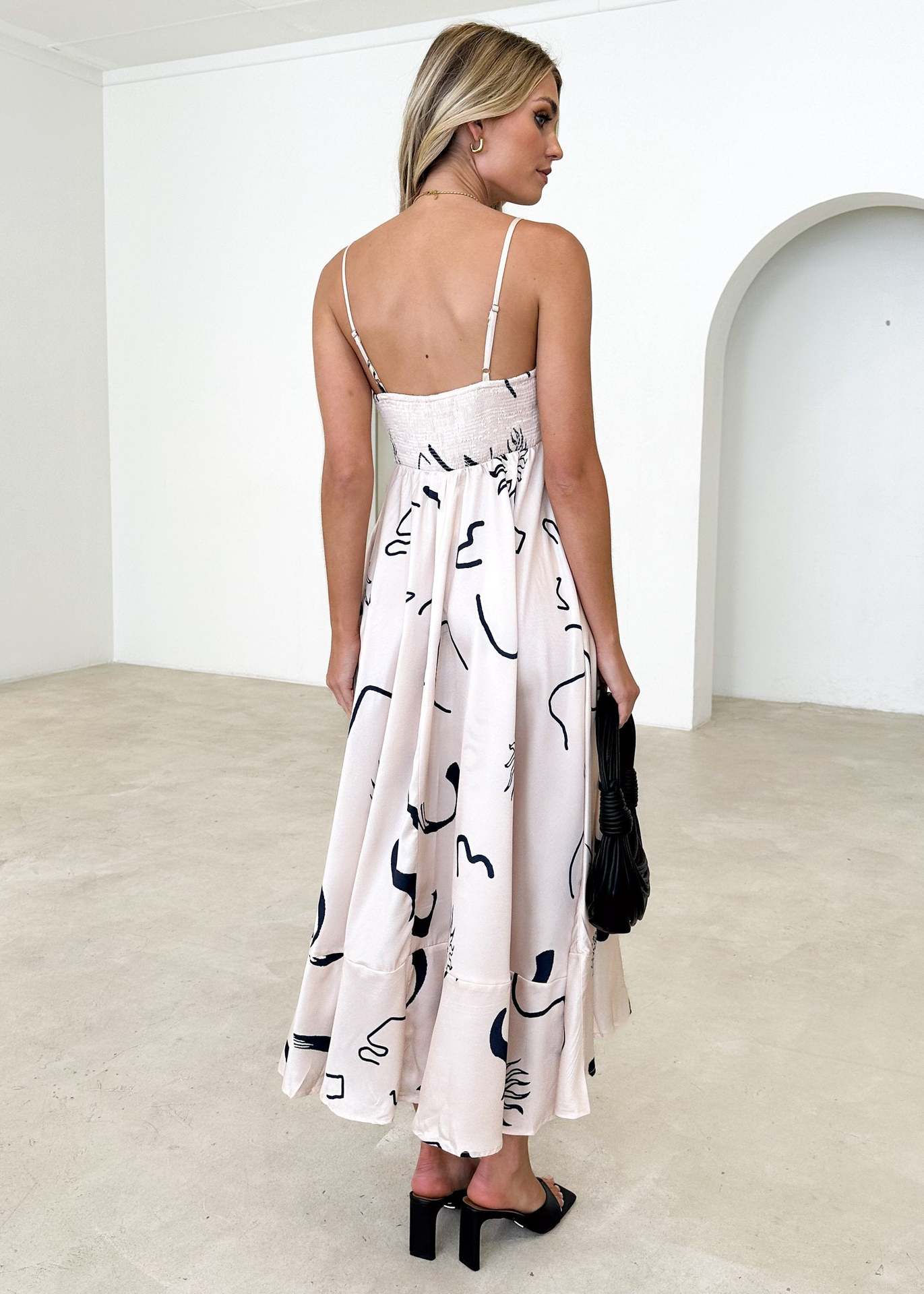 Colourfull Pleated Long Dress