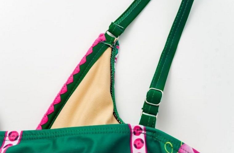 Retro Swimsuit - Short Skirt Set - Green