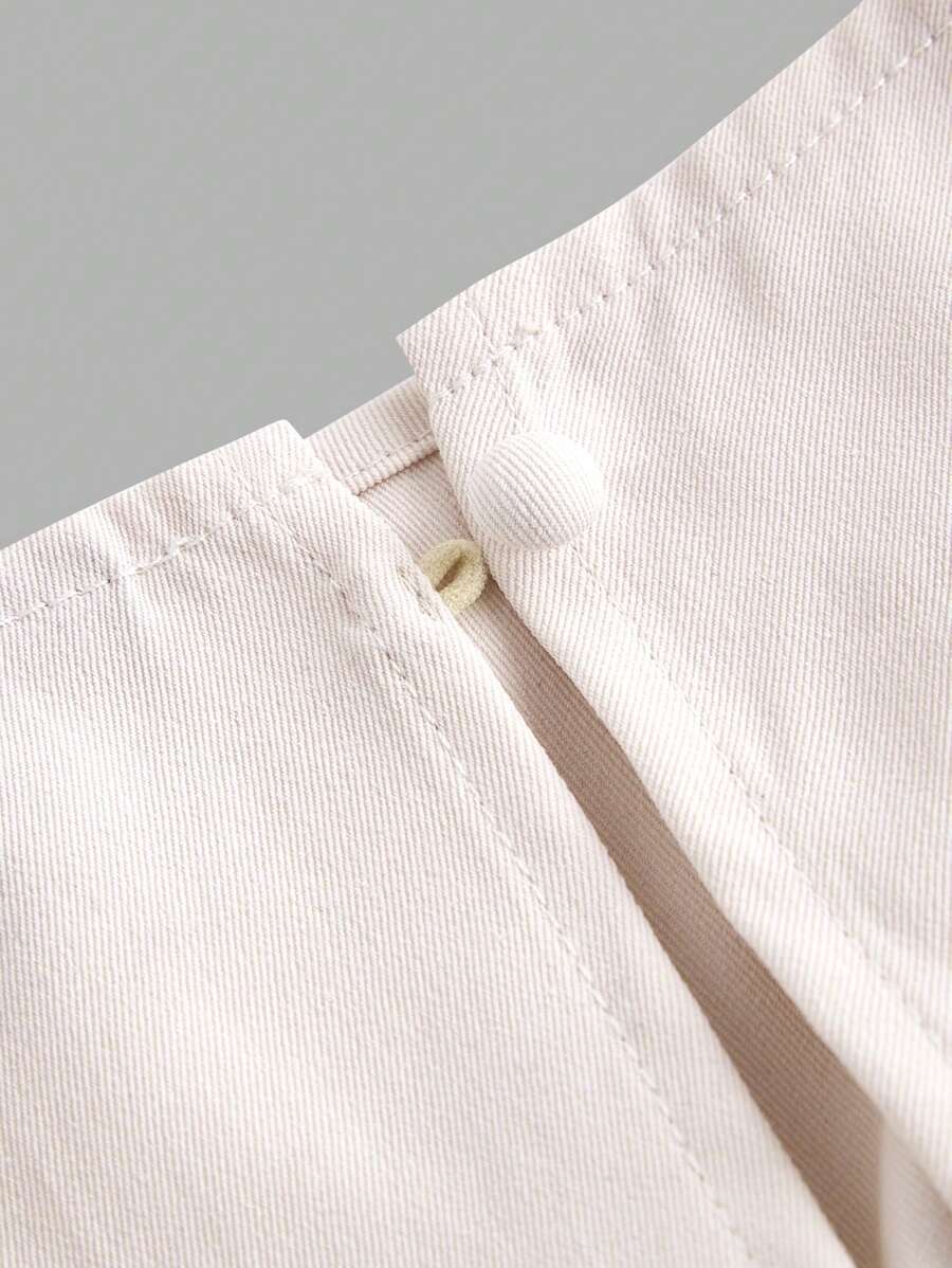 Solid pocket jumpsuit with belt