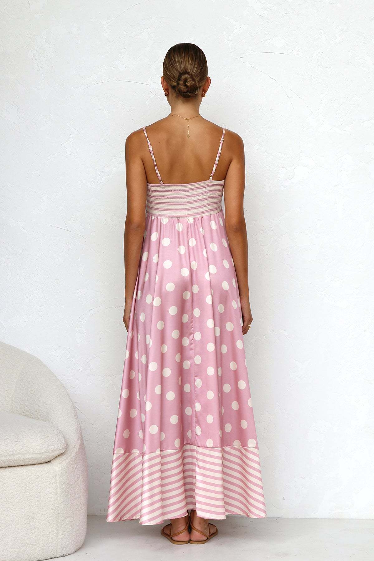 Colourfull Pleated Long Dress