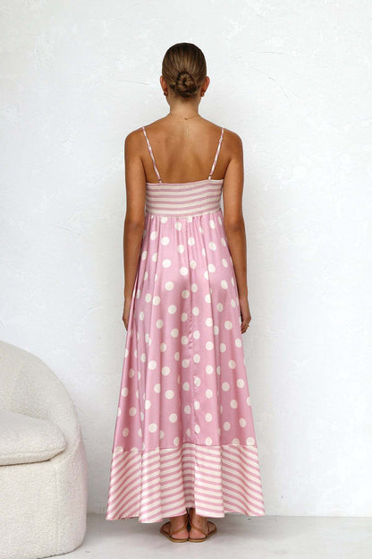 Colourfull Pleated Long Dress