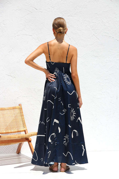 Colourfull Pleated Long Dress