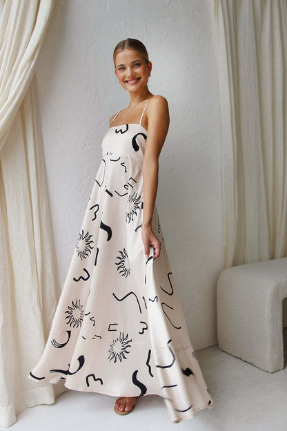 Colourfull Pleated Long Dress