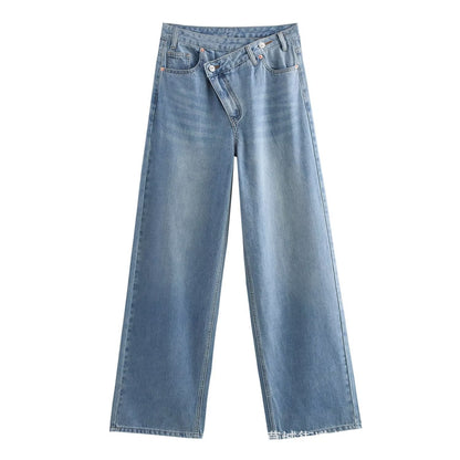 Relaxed High-Waist Wide-Leg Denim Jeans