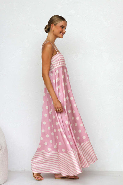 Colourfull Pleated Long Dress