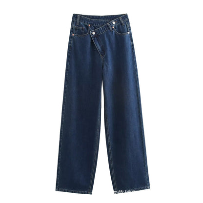 Relaxed High-Waist Wide-Leg Denim Jeans
