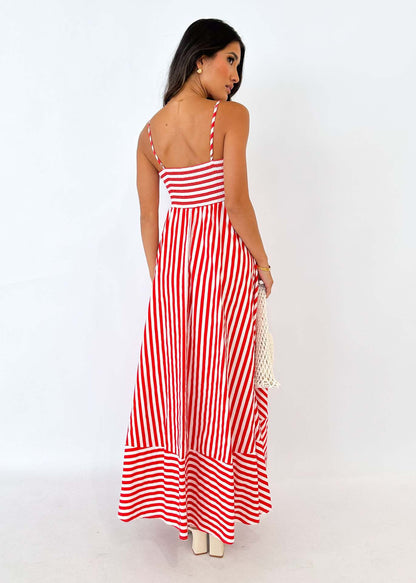 Colourfull Pleated Long Dress