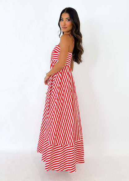 Colourfull Pleated Long Dress
