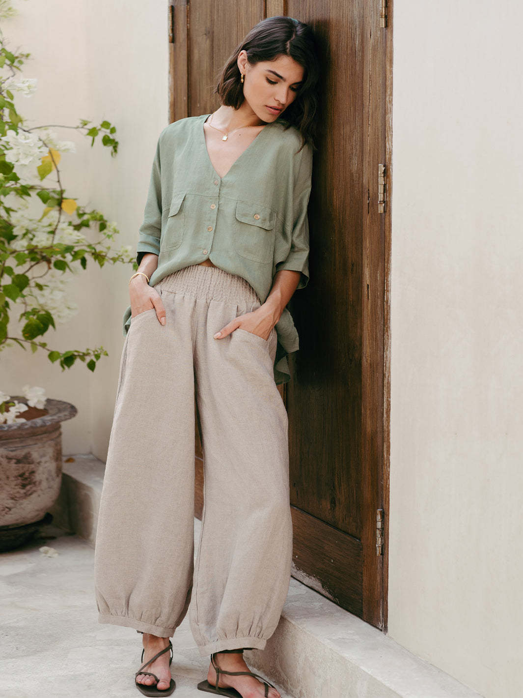 Yuno | French Linen Pants