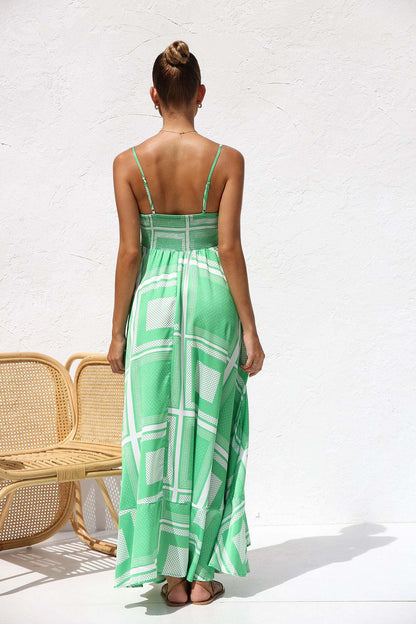 Colourfull Pleated Long Dress