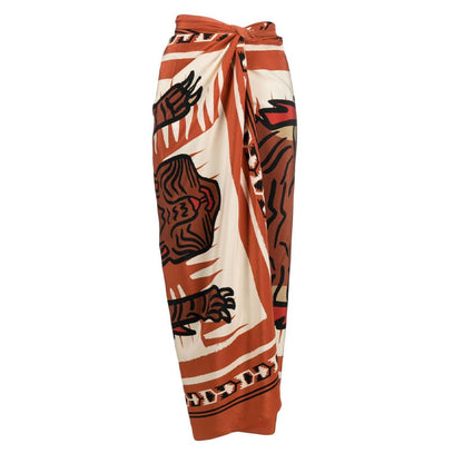 Dune Dance One-Shoulder Swimsuit Set - Orange