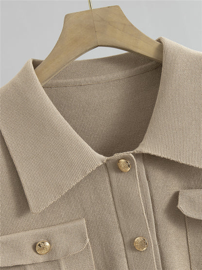 Tailored Knit Cardigan & Midi Skirt Set