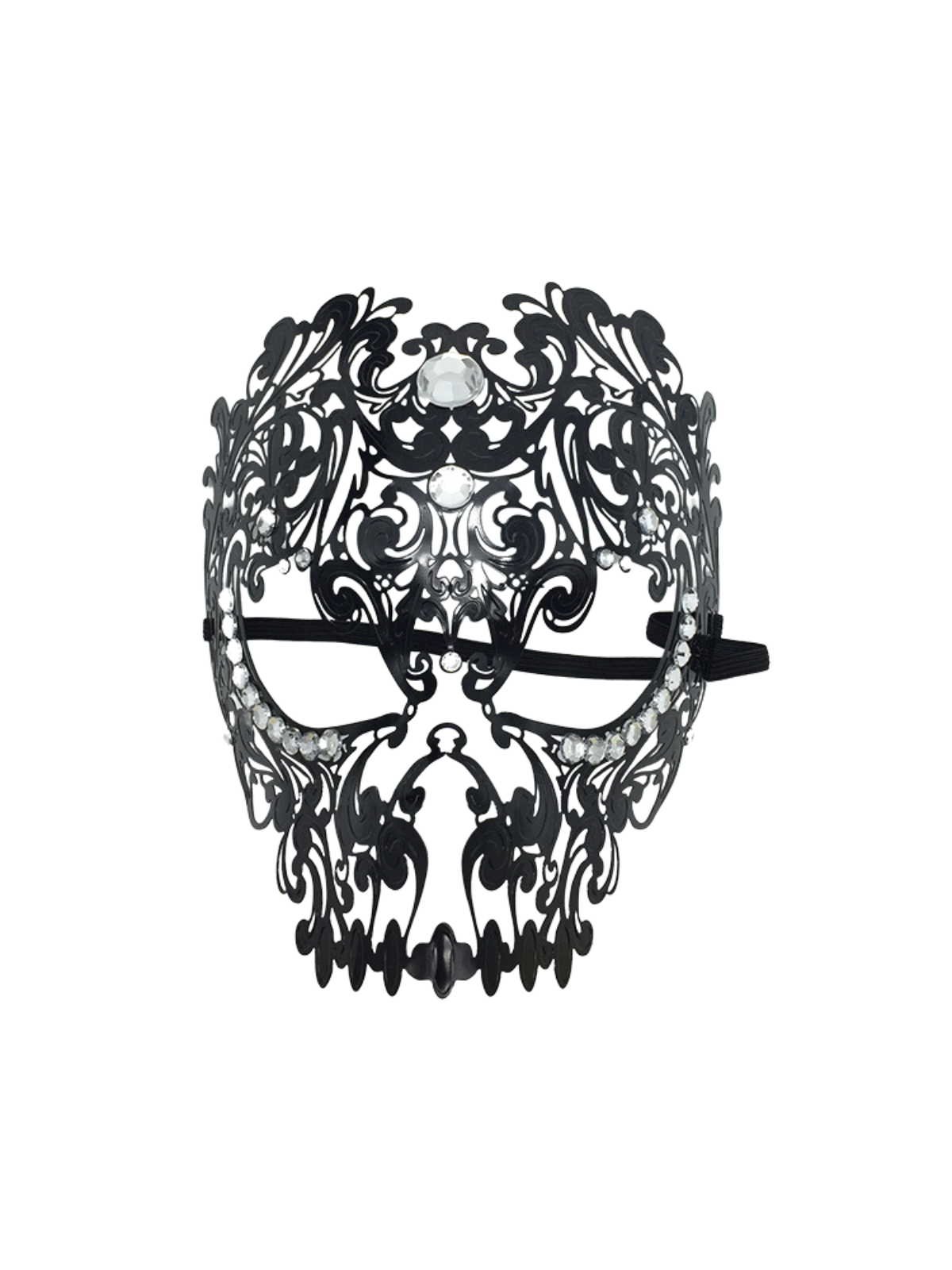 Olyxra Rhinestone Metallic Mask