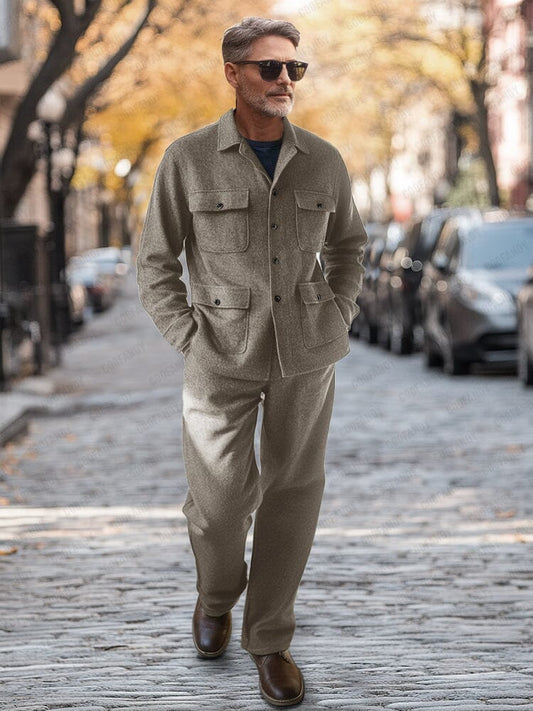 Utility Pockets Jacket Pants Set