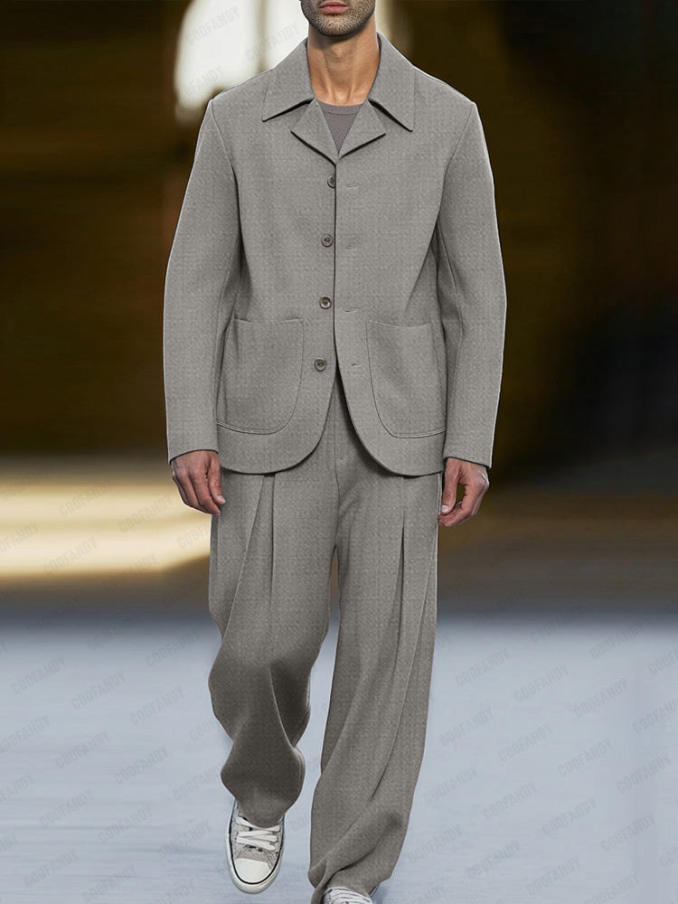 Modern Smart Casual Thin Suit Set