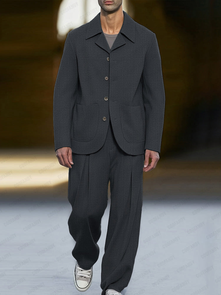 Modern Smart Casual Thin Suit Set