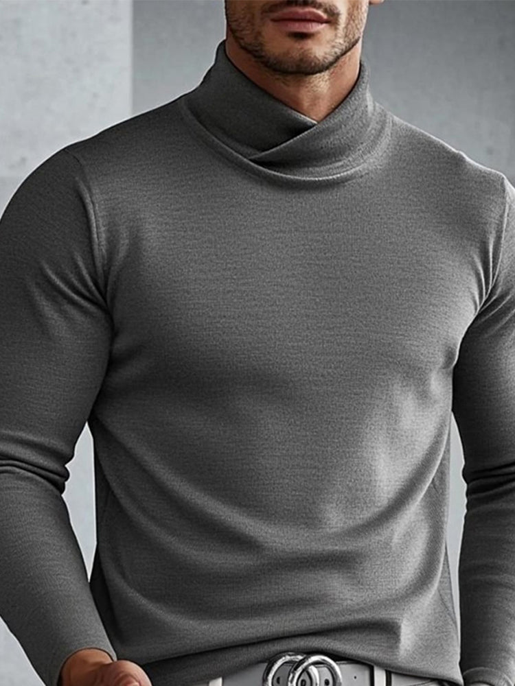 Versatile Soft Cross Turtleneck Undershirt