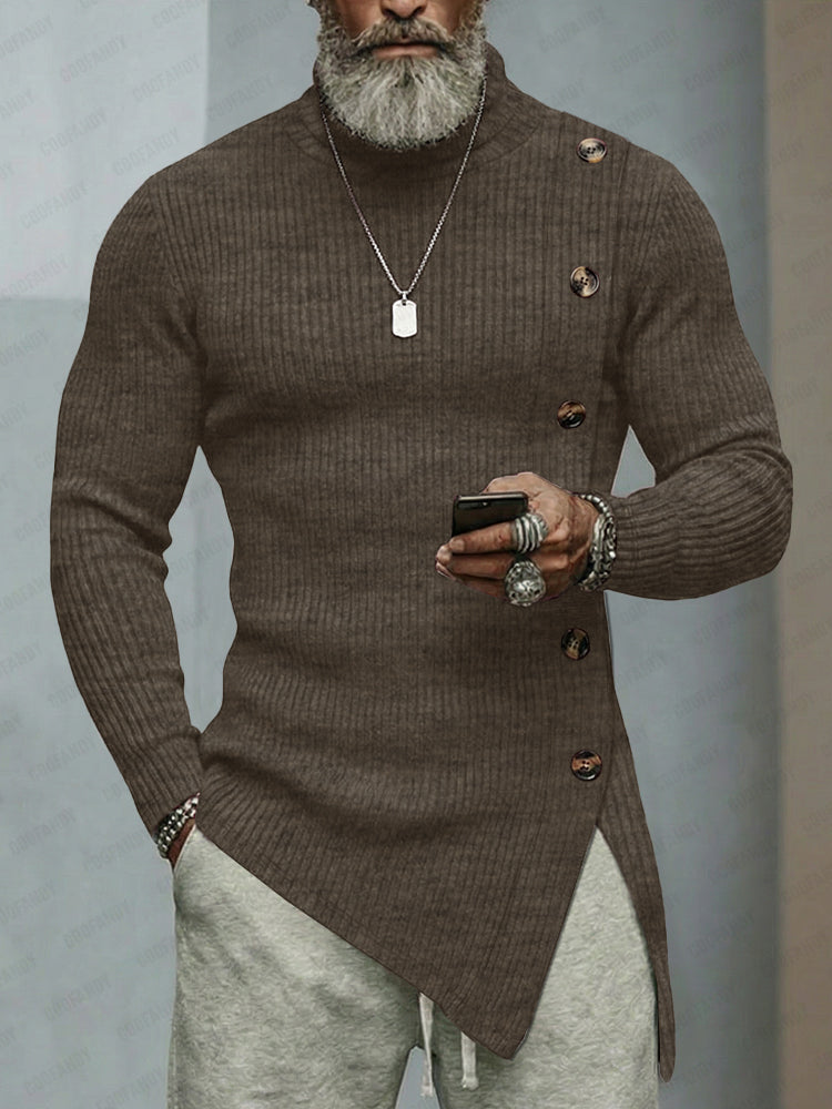 Stylish Asymmetric Cut Elastic Knit Top