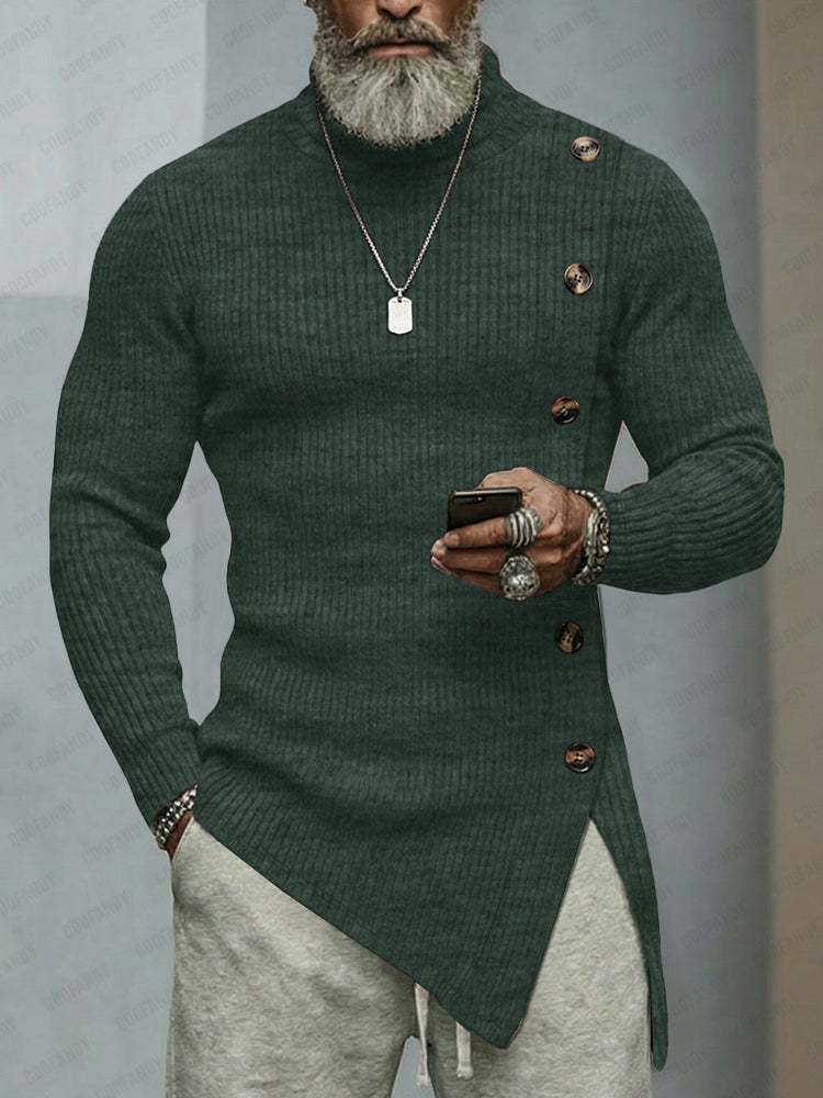 Stylish Asymmetric Cut Elastic Knit Top