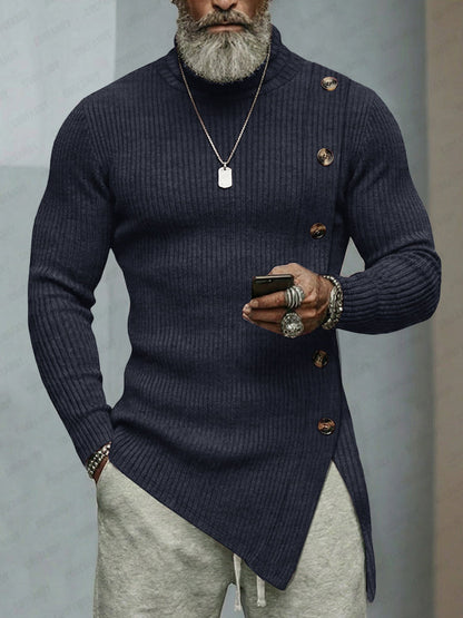 Stylish Asymmetric Cut Elastic Knit Top