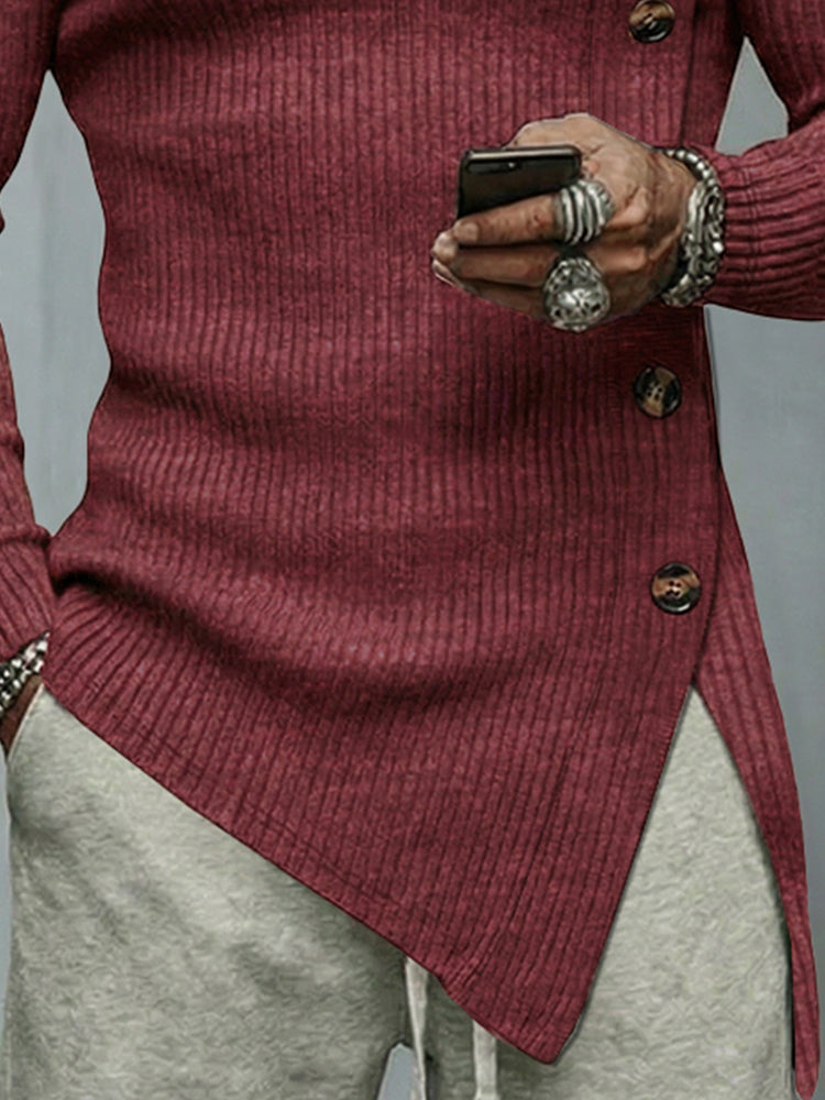 Stylish Asymmetric Cut Elastic Knit Top