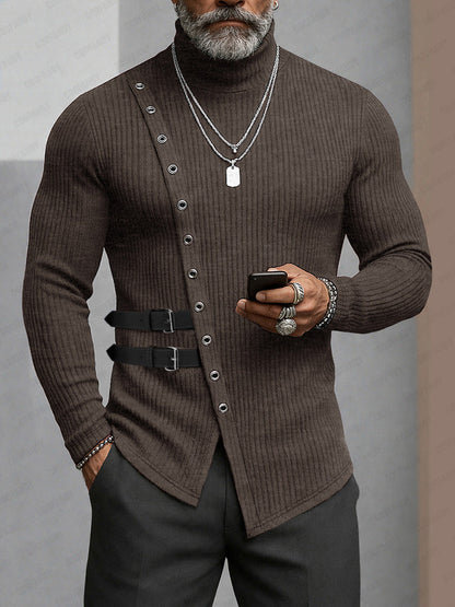 Fashion Designer Asymmetric Knit Undershirt