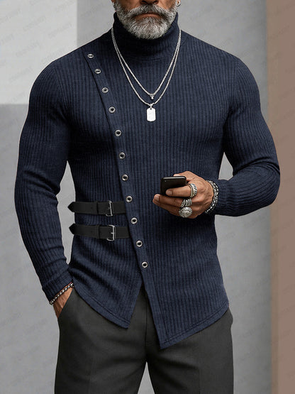 Fashion Designer Asymmetric Knit Undershirt