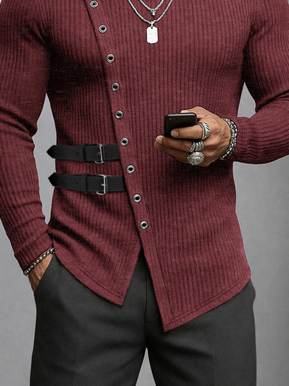 Fashion Designer Asymmetric Knit Undershirt