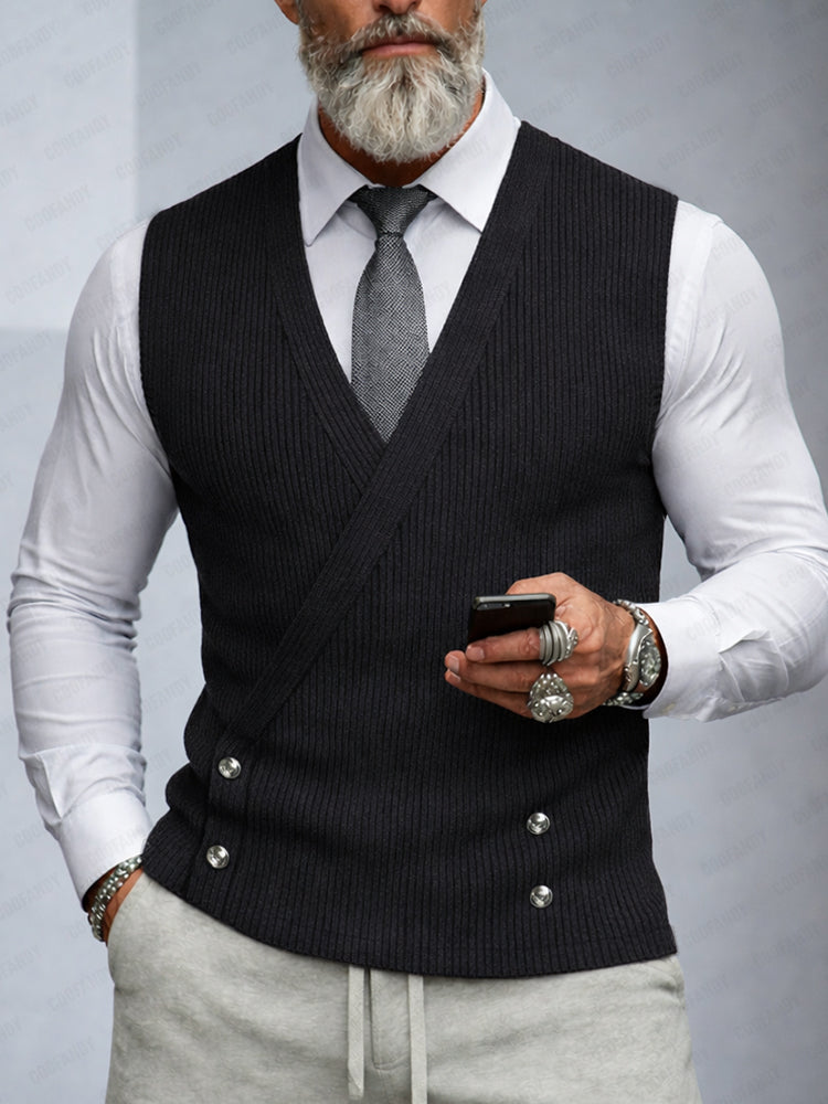 Essential V-Neck Knit Vest
