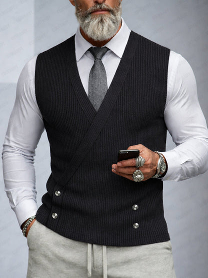 Essential V-Neck Knit Vest