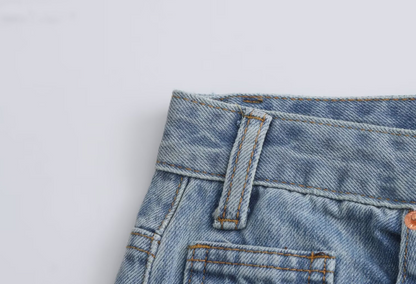 Relaxed High-Waist Wide-Leg Denim Jeans