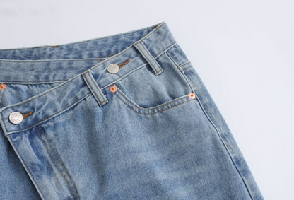 Relaxed High-Waist Wide-Leg Denim Jeans