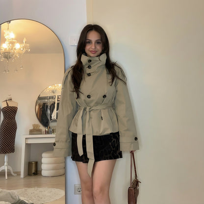 Ellie Cropped Trench Coat