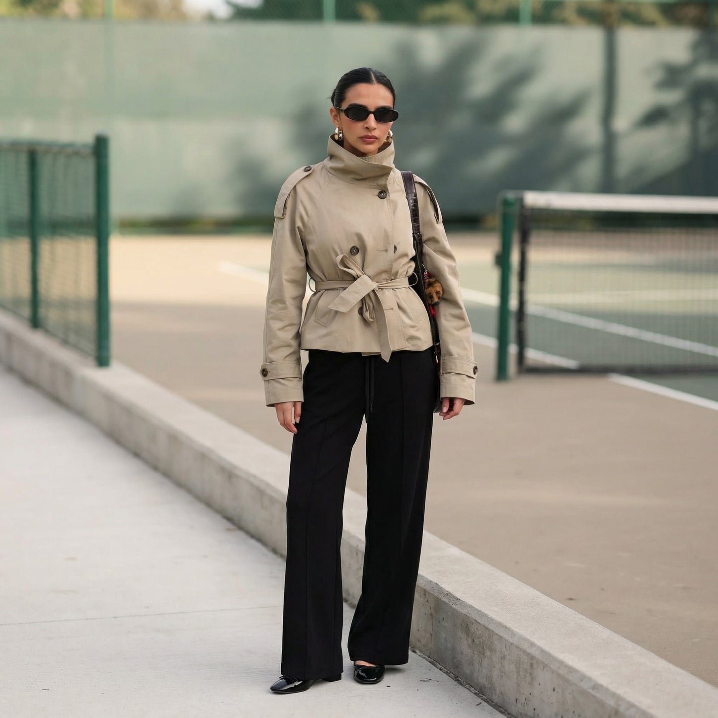 Ellie Cropped Trench Coat