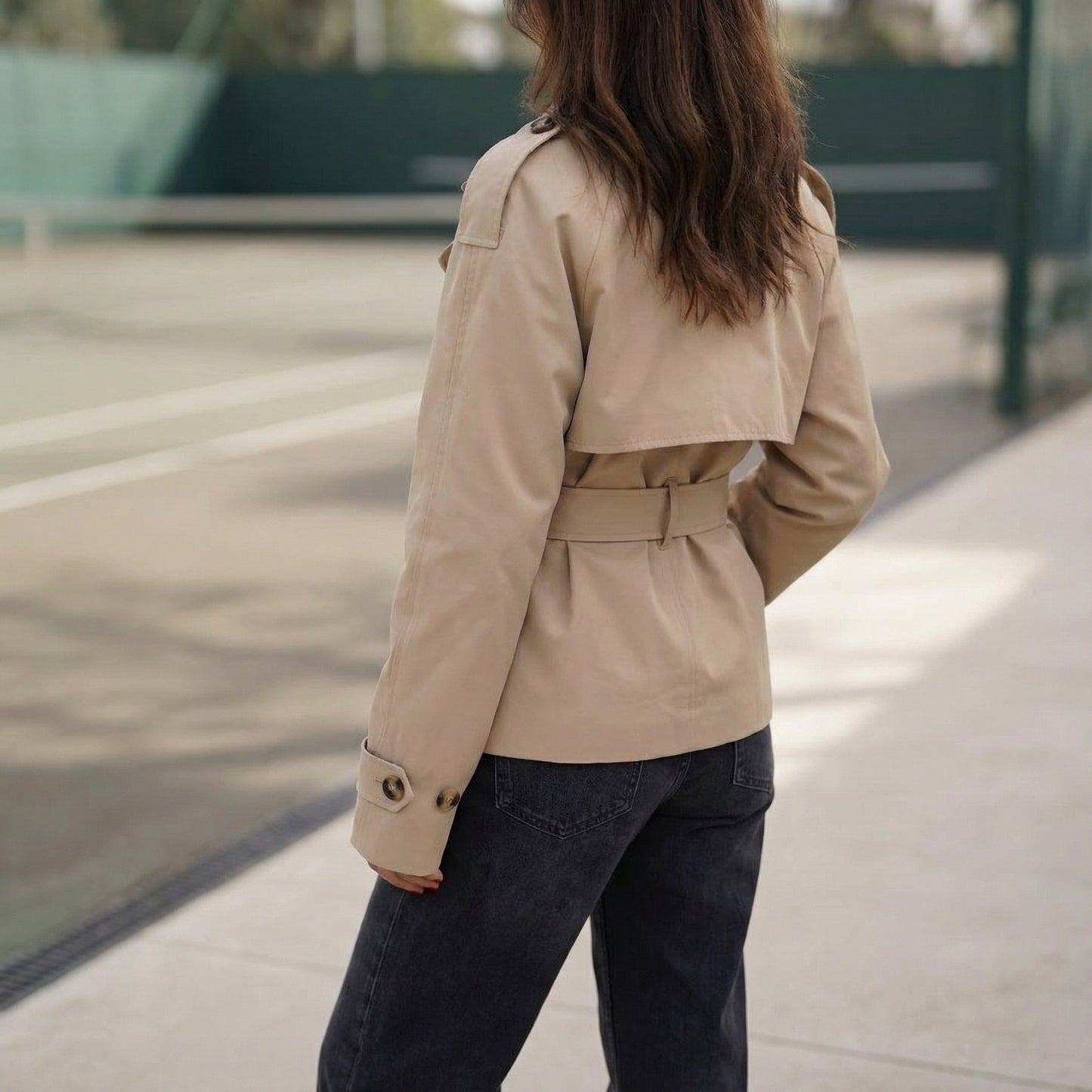 Ellie Cropped Trench Coat