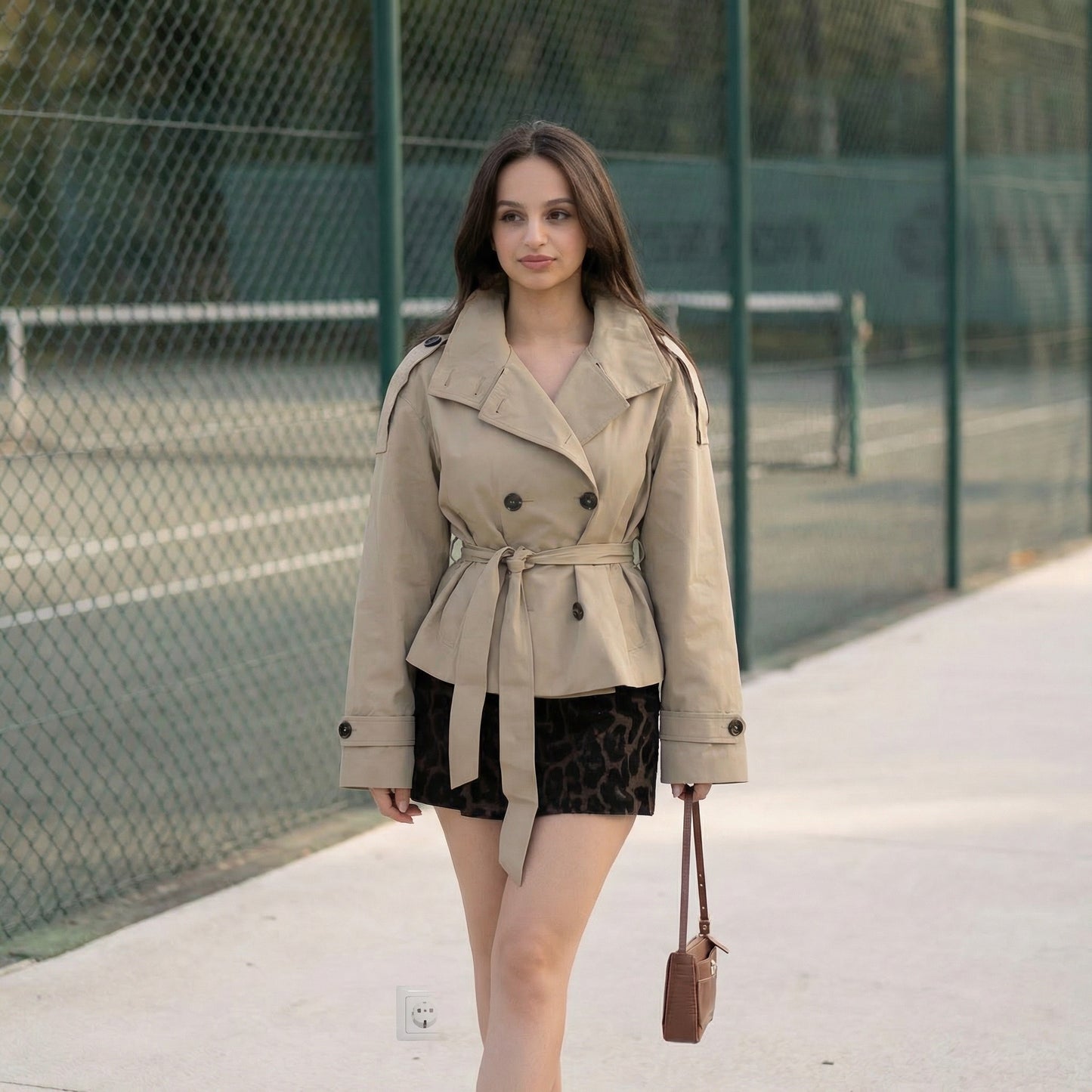 Ellie Cropped Trench Coat