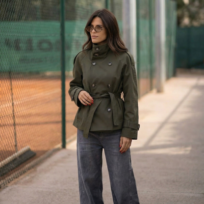 Ellie Cropped Trench Coat