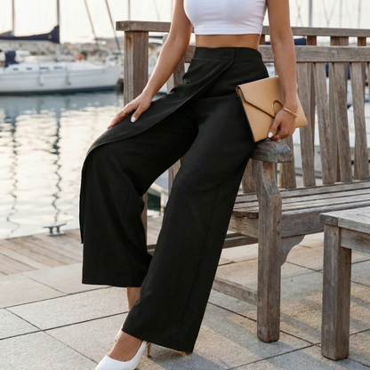 Tailored Asymmetric Wide-Leg Trouser