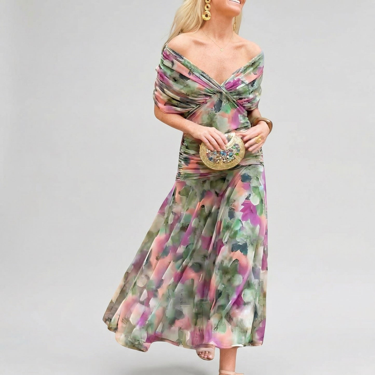 YUNO | Off-Shoulder Maxi Dress