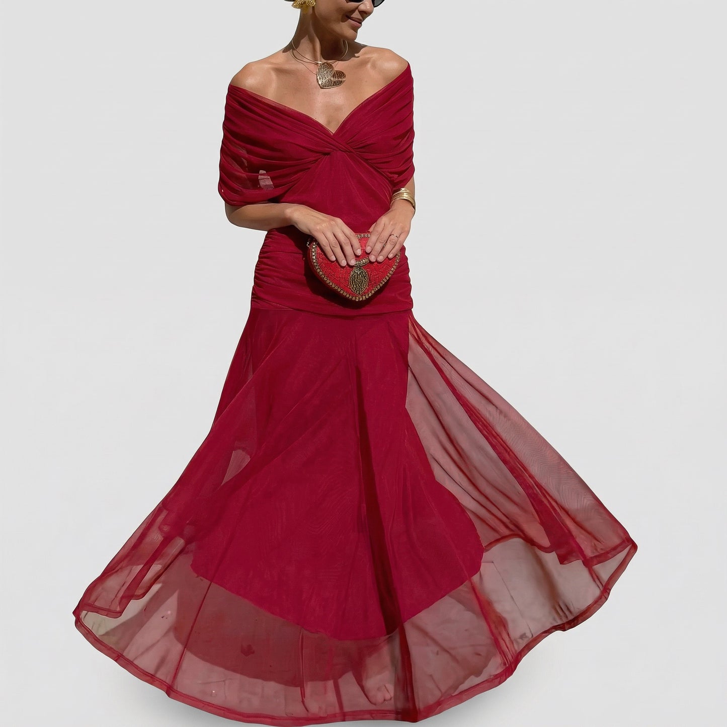 YUNO | Off-Shoulder Maxi Dress