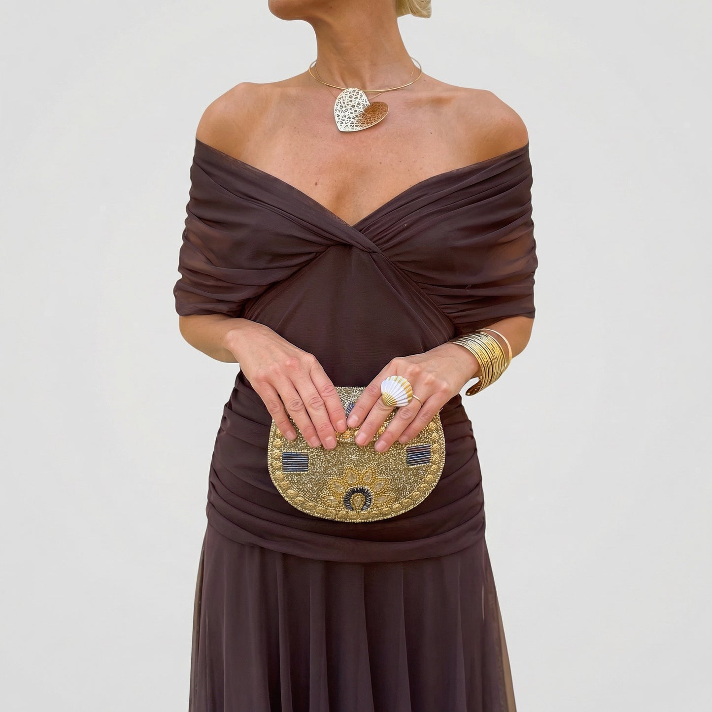 YUNO | Off-Shoulder Maxi Dress