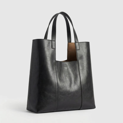 Madrid Large Tote + Makeup Pouch
Brown Vegan Leather Totebag